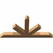 Ekena Millwork Saratoga Timber Gable Bracket, Western Red Cedar, 72"W x 36"H x 5 1/2"D x 5 1/2"F, 12/12 Pitch GBW072X36X0606SAR00SWR - alternate 3
